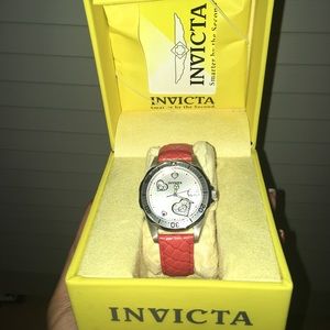 Invicta Women's 12402 Silver Heart Leather Watch